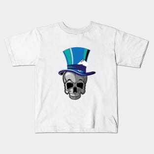 Skull And Top Hat Original New School Art Ace Kids T-Shirt